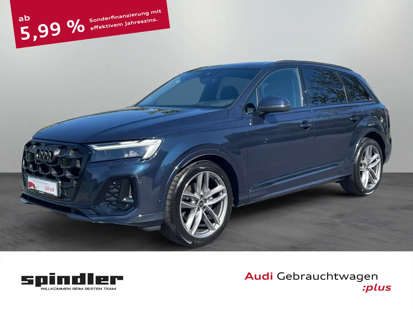 Audi Q7 S-Line 45 TDI quattro / Matrix, Air, HuD, AHK Blau - 1