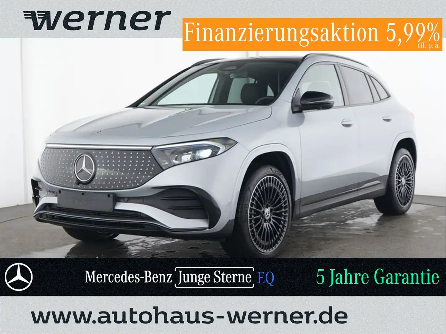 Mercedes-Benz EQA 350 4M AMG-ADVAN NIGHT PANO FAP 360° 20" VZA Silber - 1