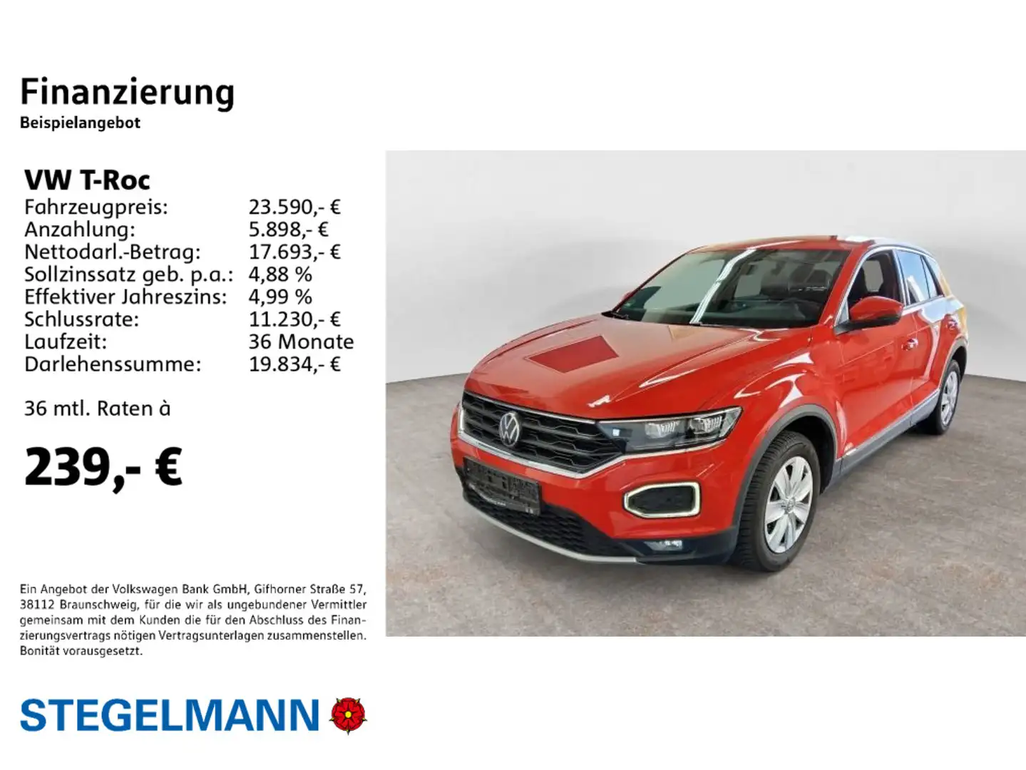 Volkswagen T-Roc 1.5 TSI DSG Sport *LED*Navi*Kamera* Rot - 2