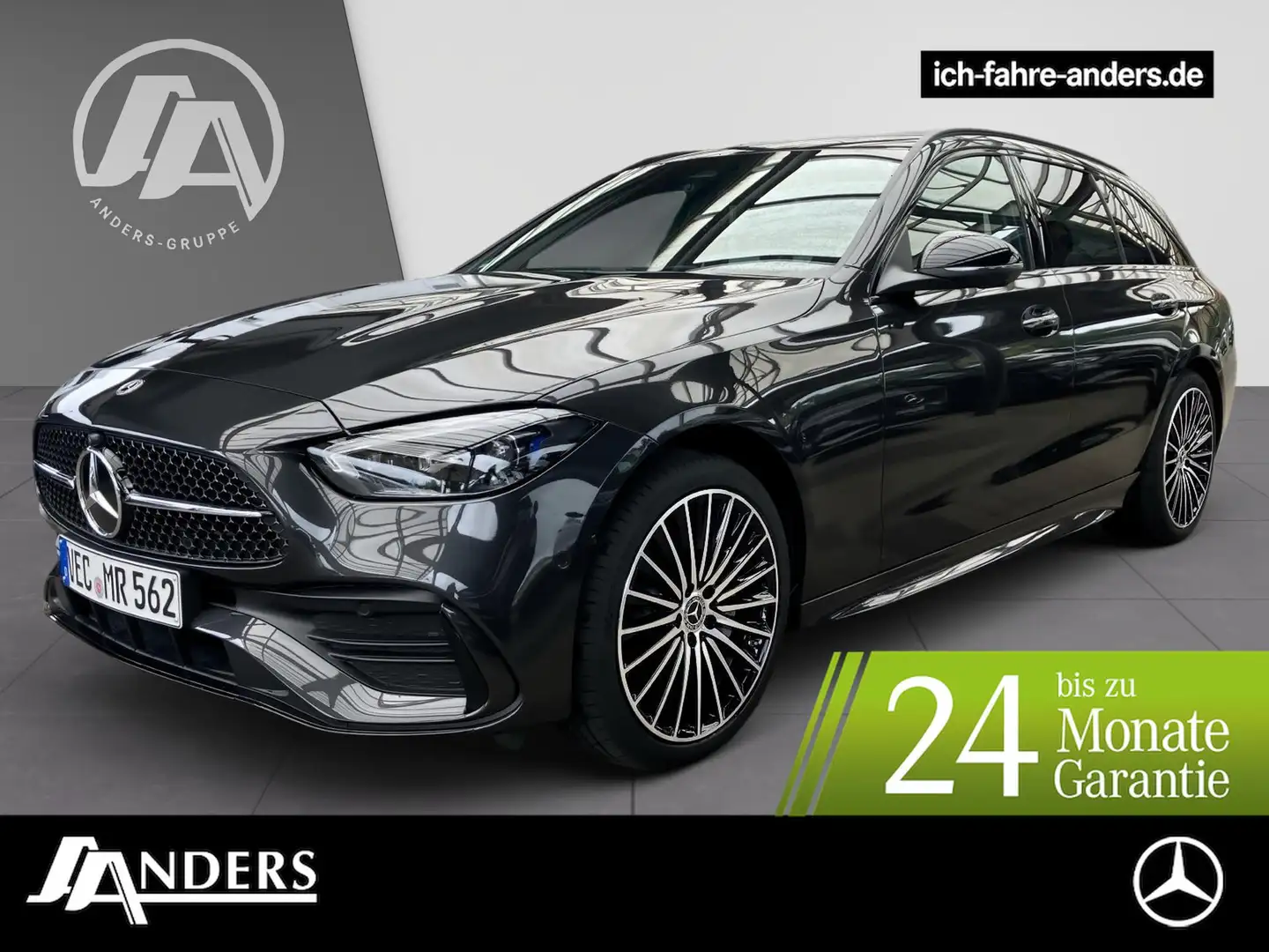 Mercedes-Benz C 300 de T +AMG+SHZ+KeyLess+Edi.+AHK+Night+SpurW Gris - 1