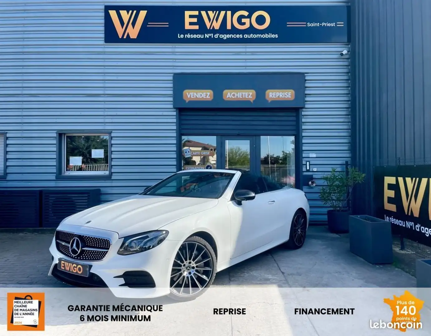 Mercedes-Benz E 450 450 cabriolet 3.0 367ch amg line 4matic 9g-tronic Weiß - 1