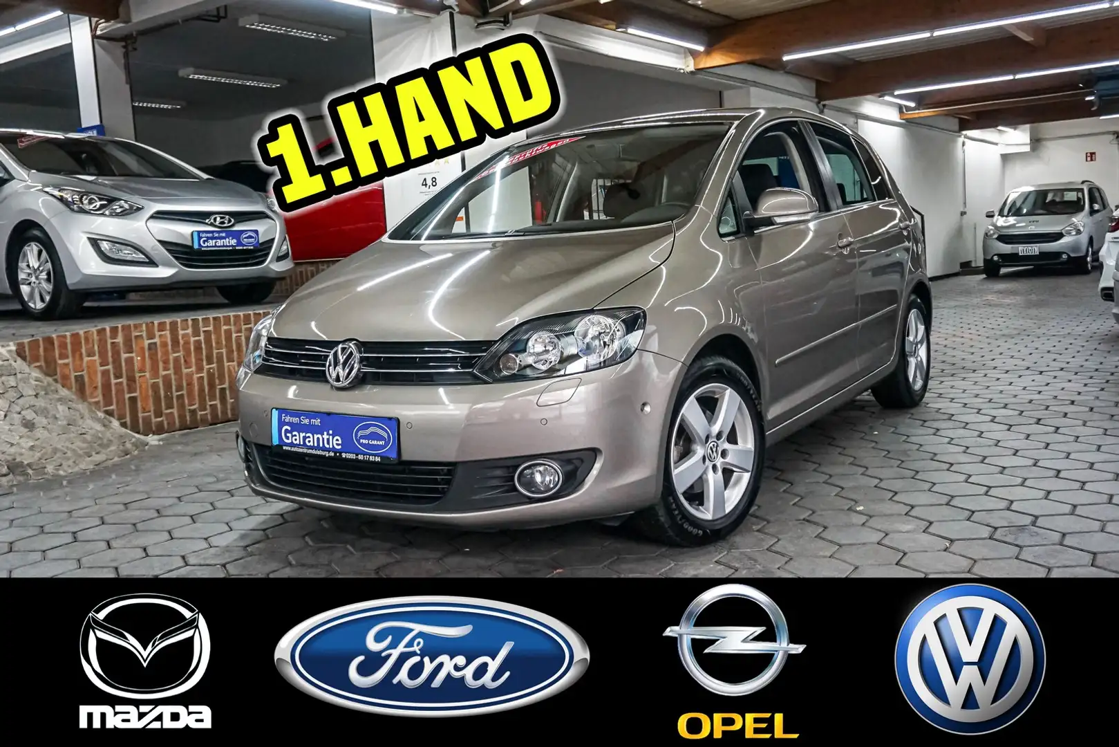 Volkswagen Golf Plus VI 1.Hand PDC V+H TÜV NEU Brun - 1
