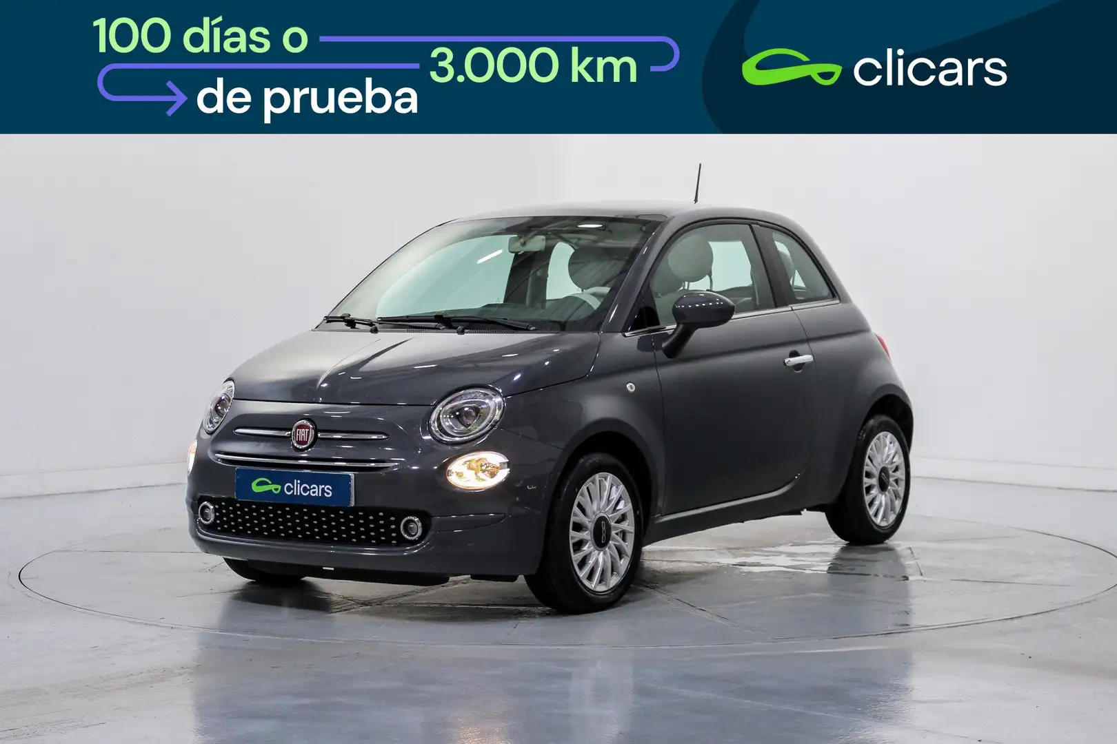 Fiat 500 1.2 Lounge Gris - 1