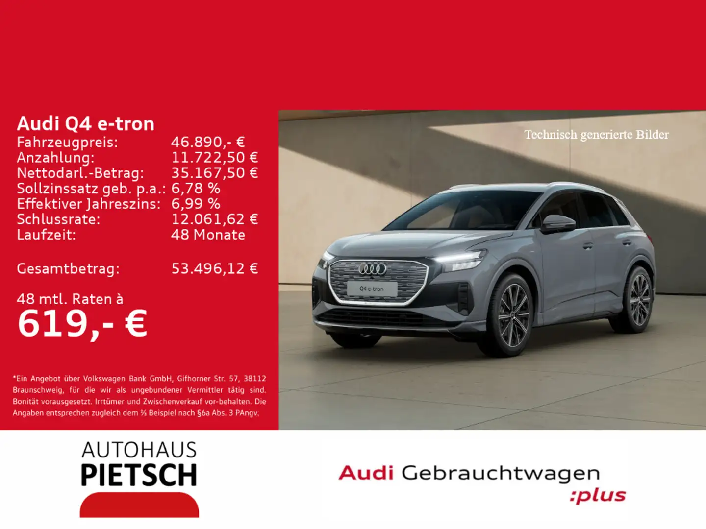 Audi Q4 e-tron 45 77kWh Grau - 1