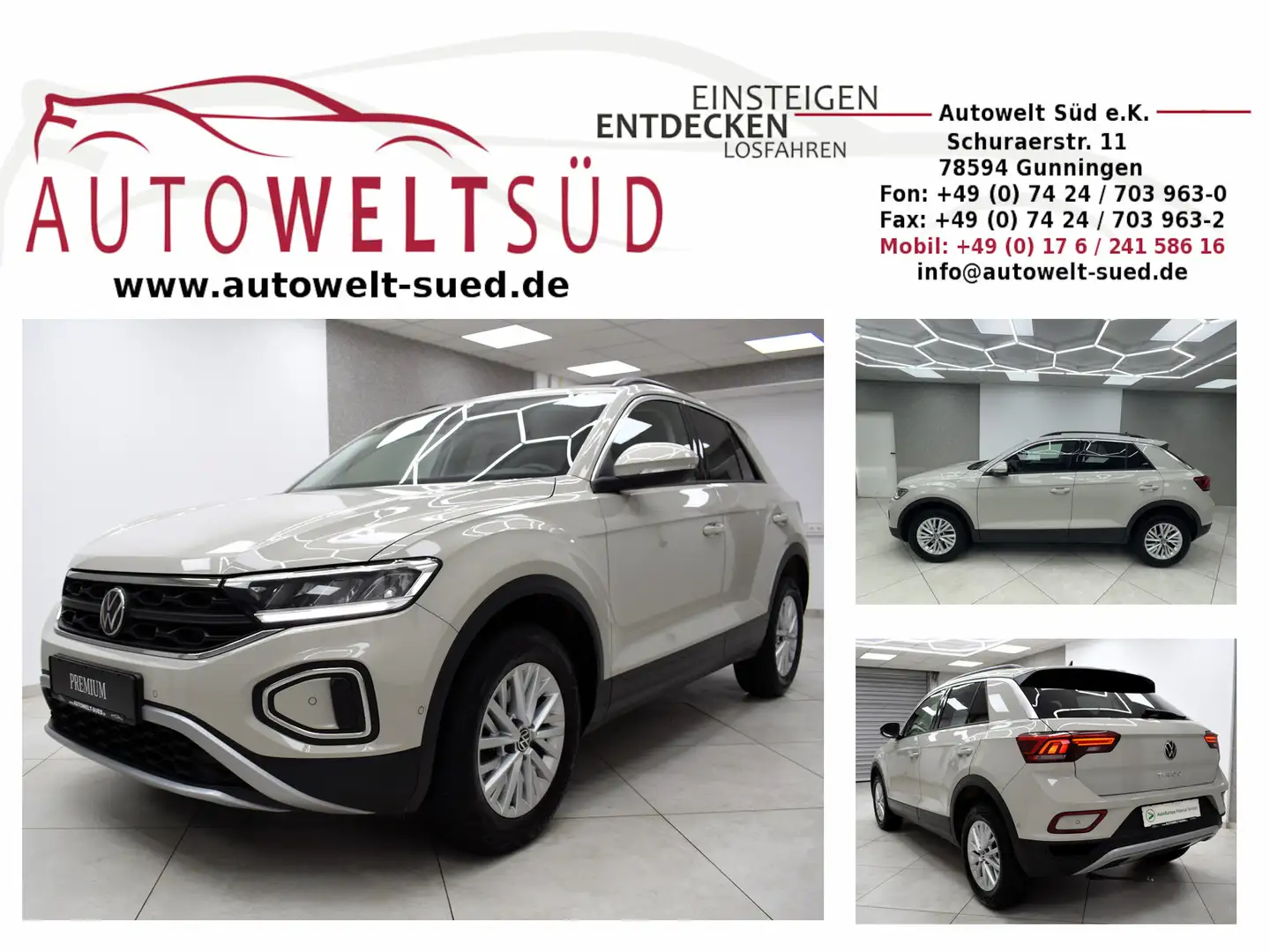Volkswagen T-Roc 2.0 TDI DSG Life RCam Navi IQ.Drive DAB Grau - 1