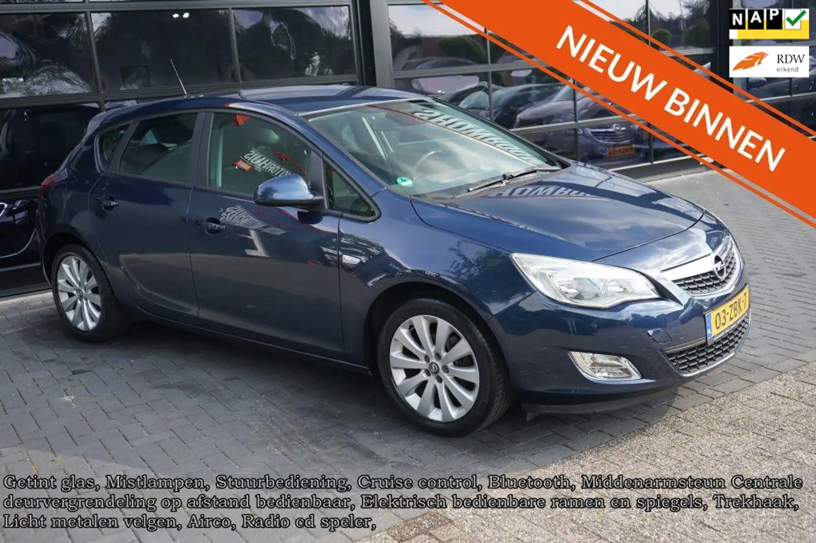 Opel Astra 1.6 Edition, Airco, Elek pakket, Trekhaak Blauw - 1