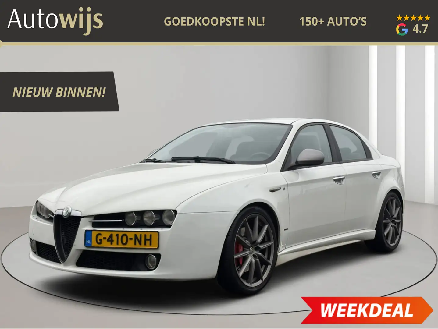 Alfa Romeo 159 3.2 JTS Q4 Q-tronic Progression|260PK|AUT|LEDER|CA Blanc - 1