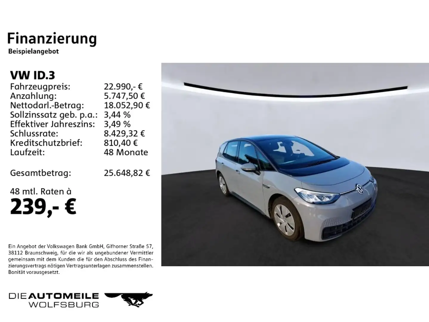 Volkswagen ID.3 Pro LED Grau - 2