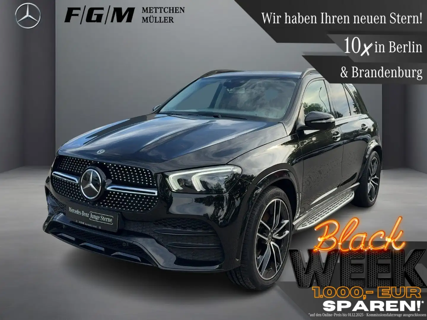 Mercedes-Benz GLE 400 d 4M AMG Line Burm|MBeam|TWA|360|AHK|360 Schwarz - 1