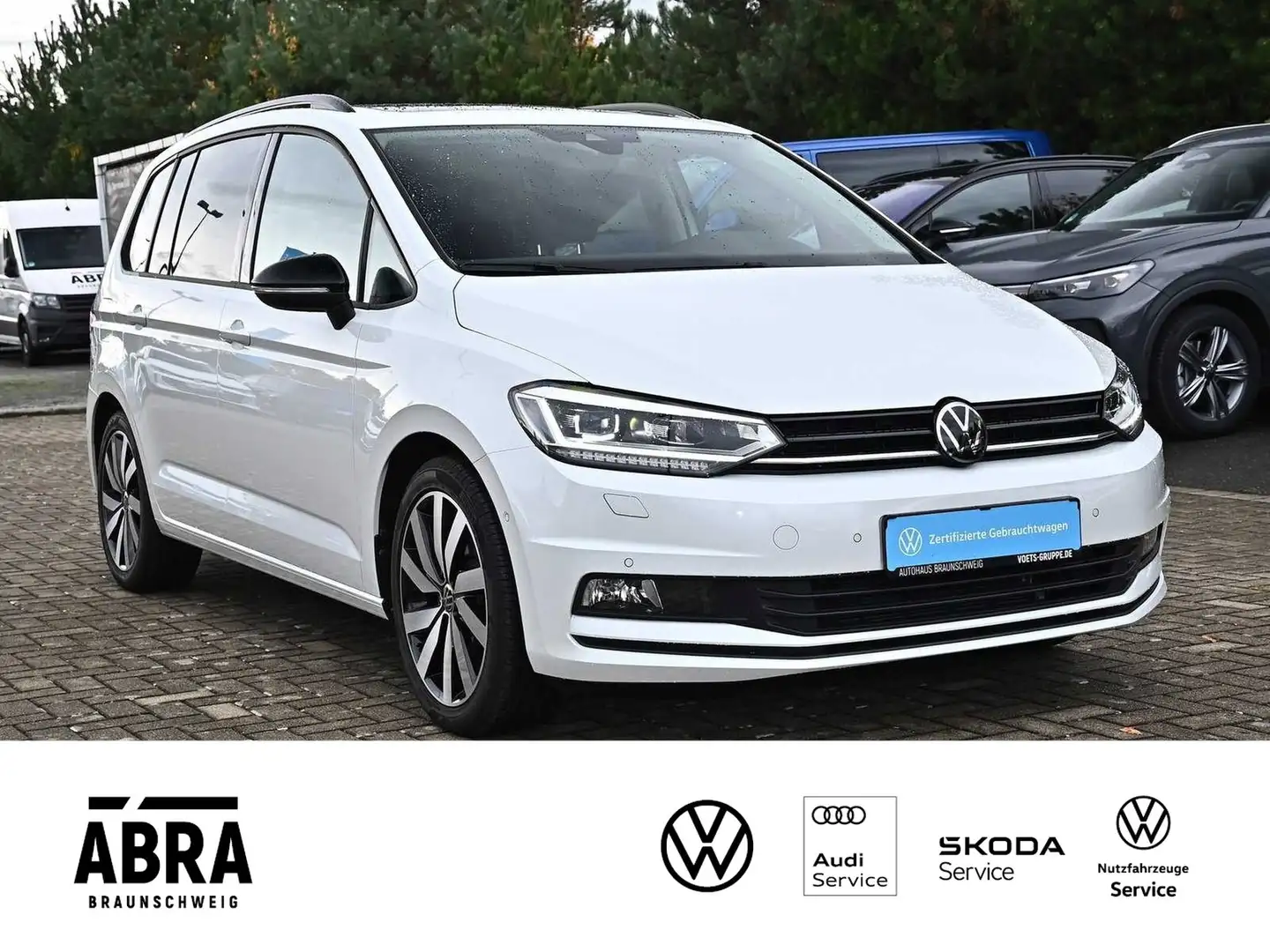 Volkswagen Touran 1.5 TSI Highline DSG LED+PANO+STHZG+CAM Weiß - 2