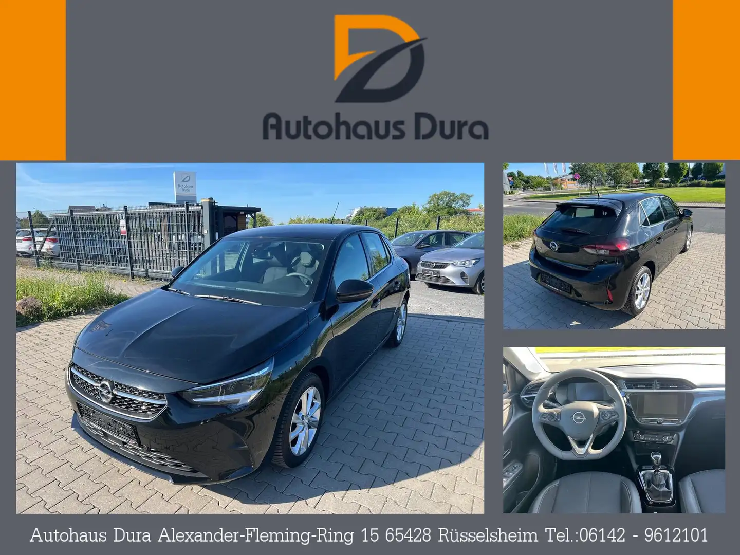 Opel Corsa 1.2 Turbo Elegance Navi+Led+Shz+Pdc Schwarz - 1