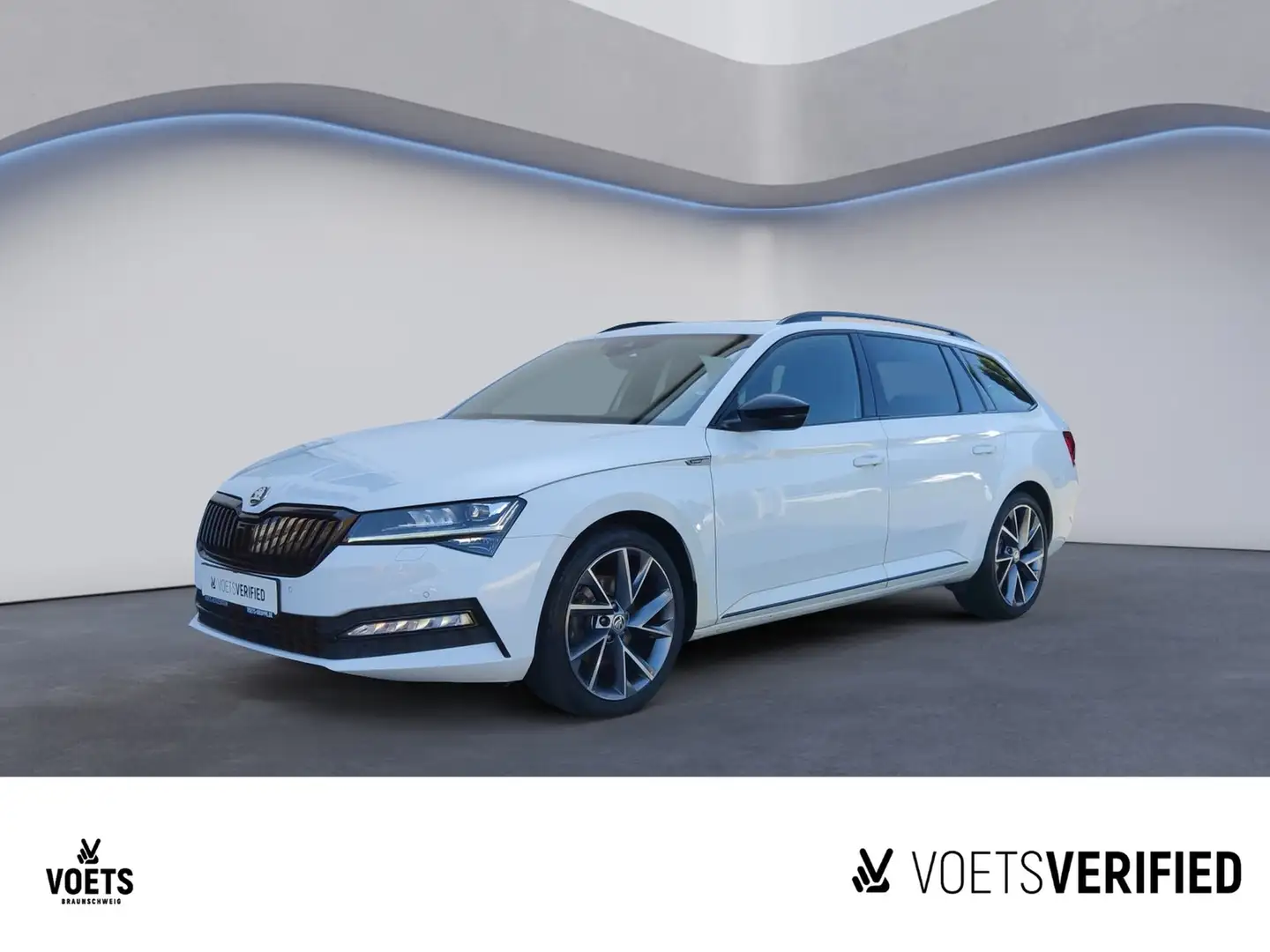 Skoda Superb Combi Sportline 2.0 TDI DSG LED+PANO+ACC Blanc - 1
