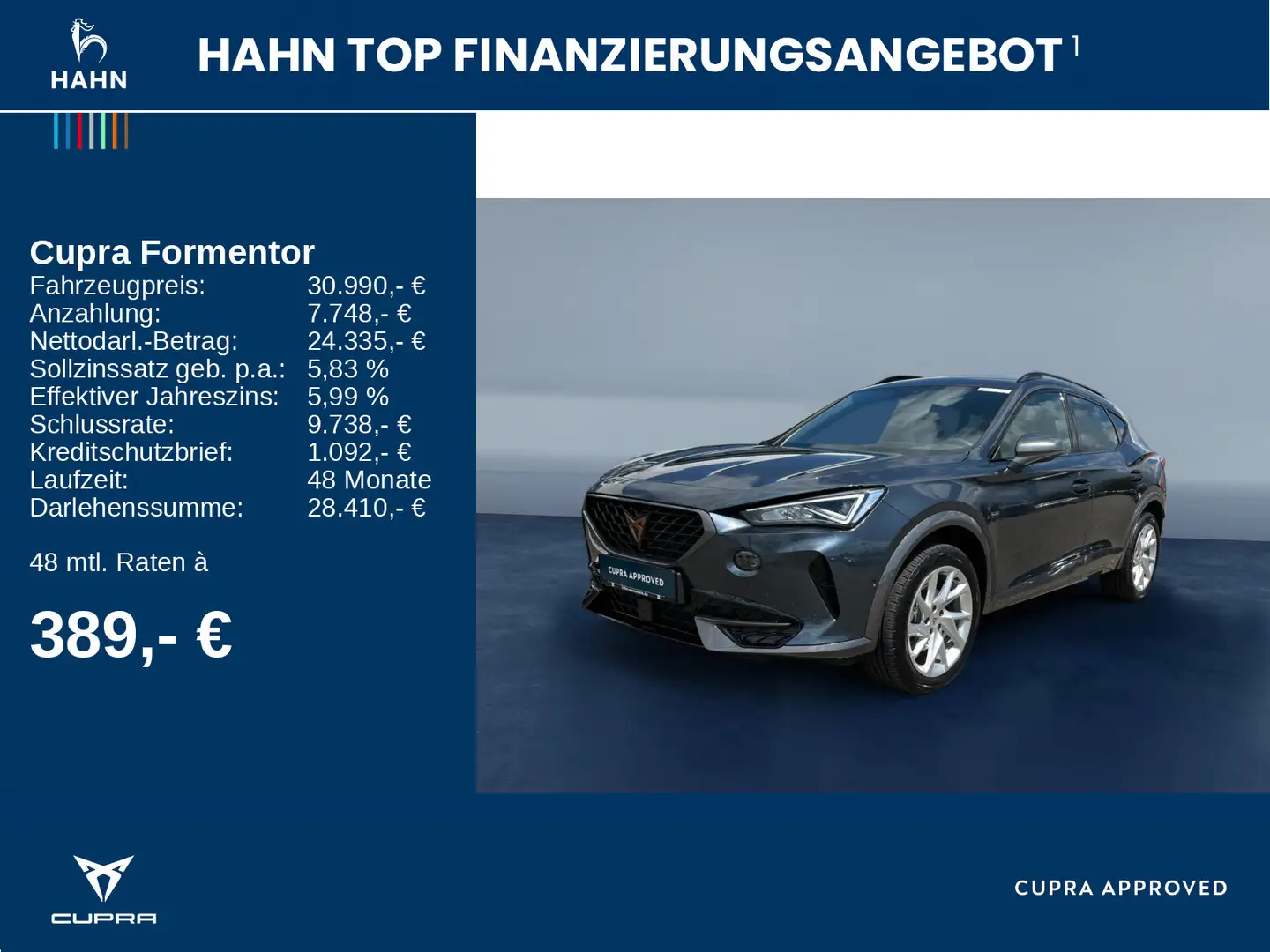 CUPRA Formentor 2.0TDI DSG 4Drive LED Kamera ACC PLA Grau - 2
