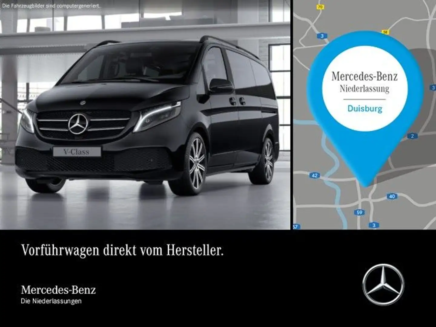 Mercedes-Benz V 250 d EDITION+SportP+9G+AHK+LED+Kamera+MBUX+Navi Schwarz - 1