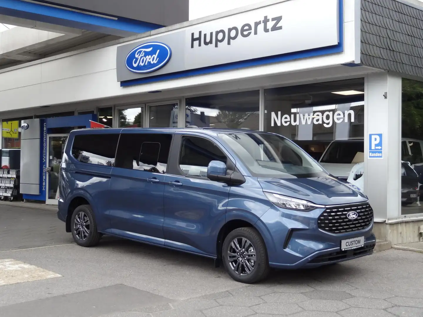Ford Tourneo Custom L2 Titanium LED RFK PDC SHZ ALU Bleu - 1