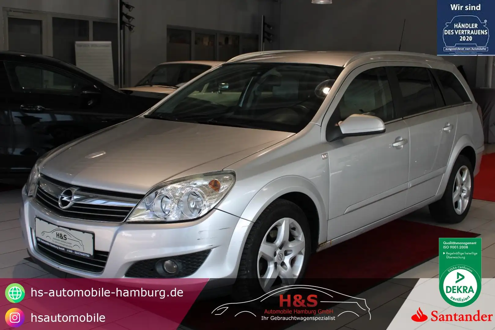 Opel Astra H Caravan Edition TÜV-02/26*EXPORT/GEWERBE Argent - 1