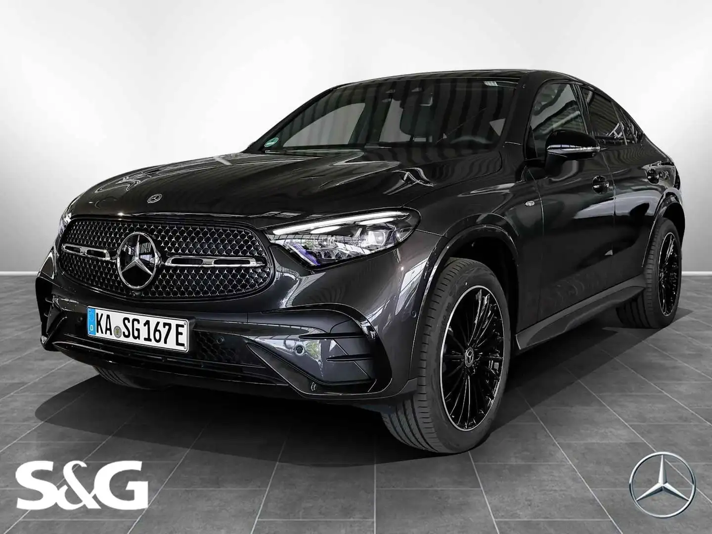 Mercedes-Benz GLC 300 de 4M Coupé AMG MBUX+360°+D-LED+Pano+AHK Grau - 1