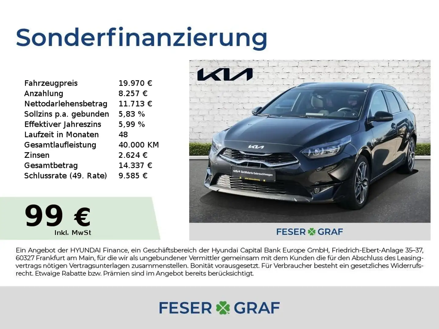 Kia Ceed SW / cee'd SW 1.5T Vision Special Navi Klima Schwarz - 1