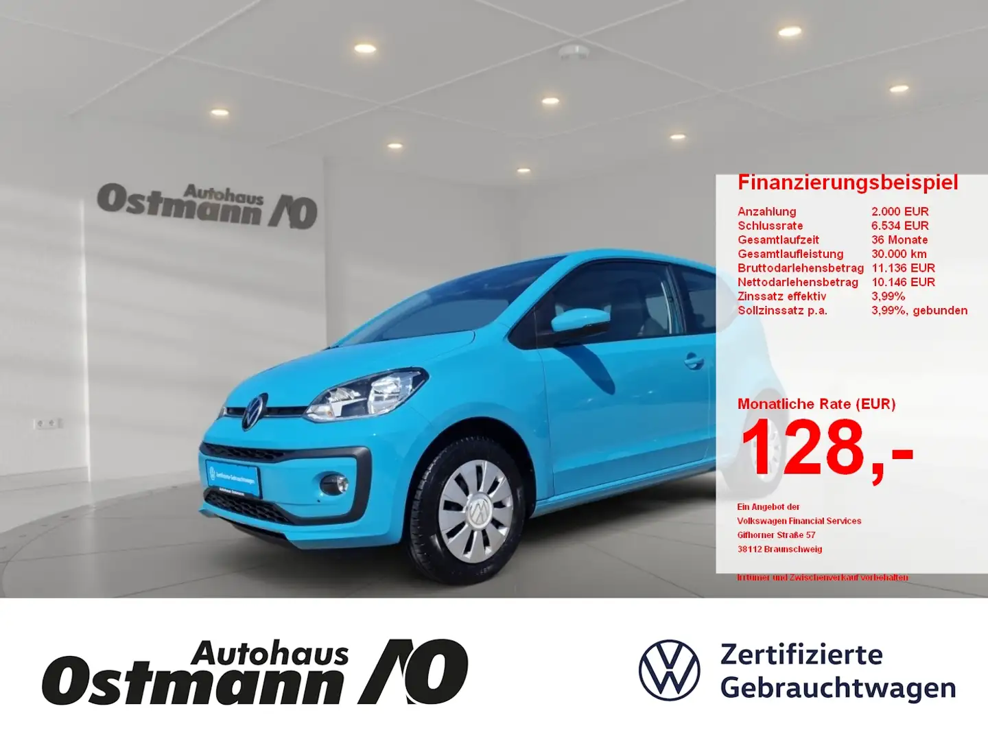 Volkswagen up! 1.0 Facelift Kam. PDC SHZ Winterp. Blau - 1