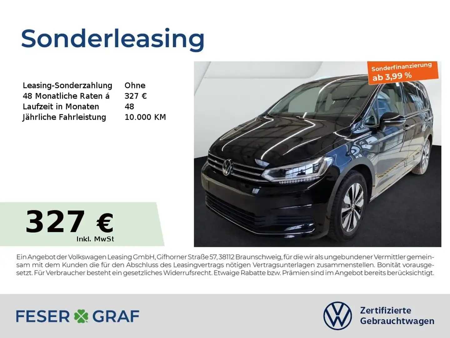 Volkswagen Touran Goal 1.5 TSI DSG Navi AHK LED SiHz Schwarz - 1