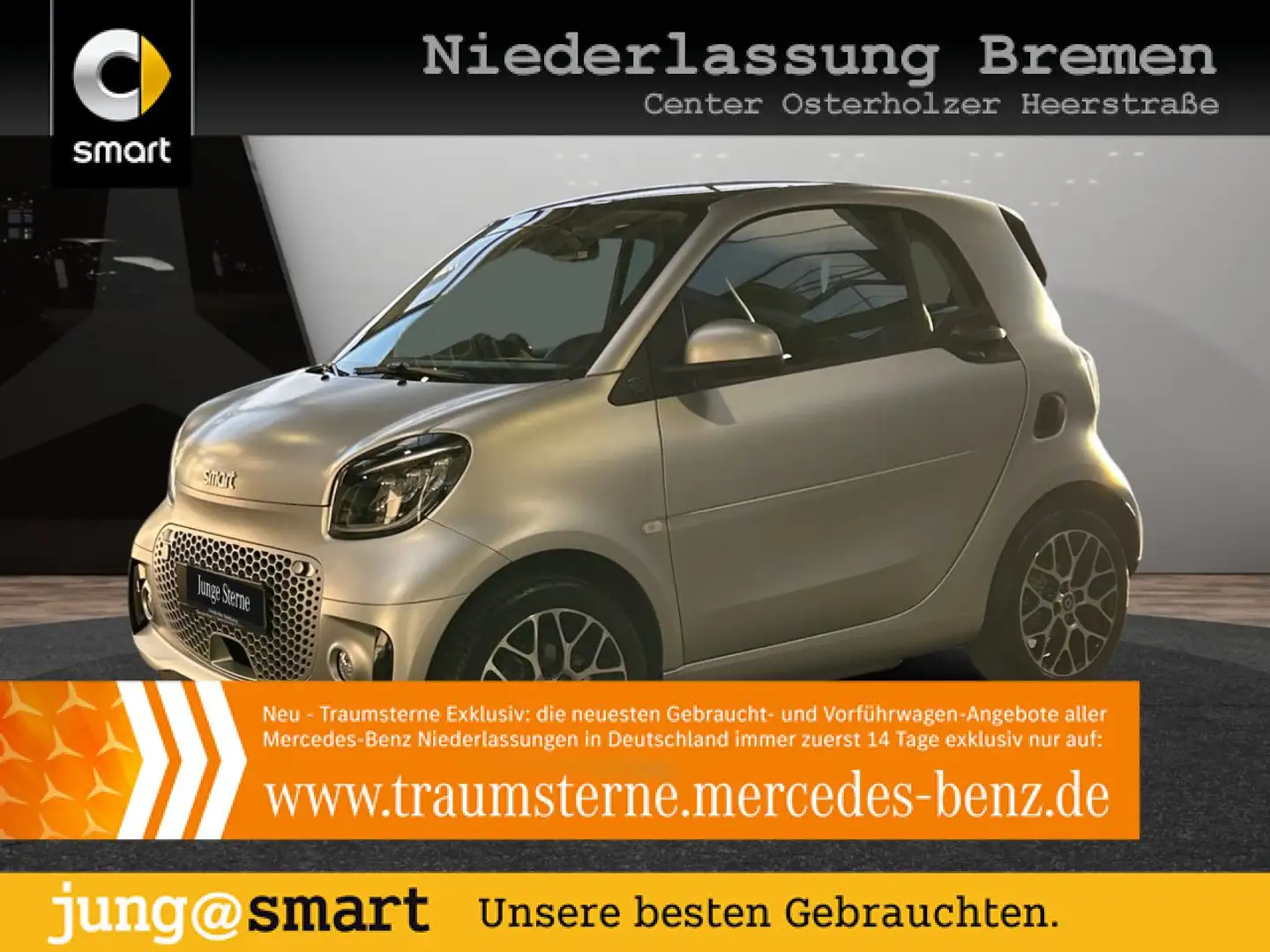 smart forTwo EQ 60kWed prime SHZ Pano PDC+Kamera Tempom Silber - 1