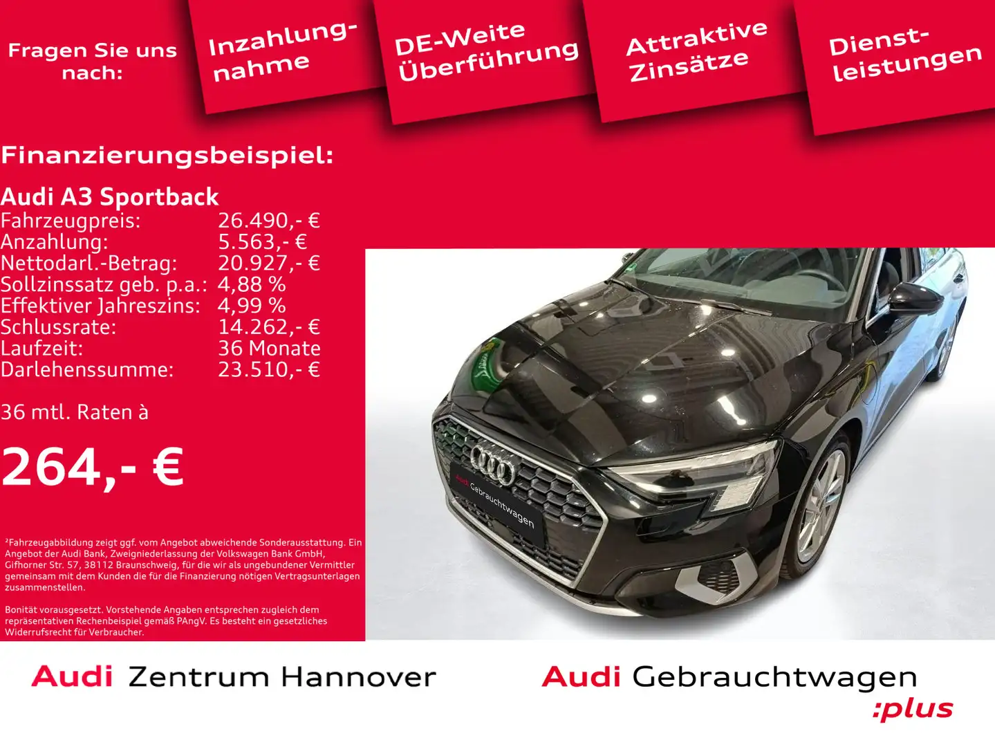 Audi A3 e-tron 40 TFSIe  advanced Matrix AH Schwarz - 2