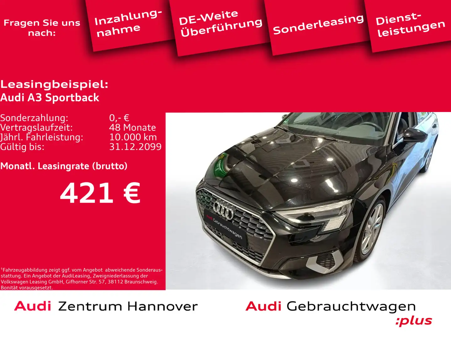 Audi A3 e-tron 40 TFSIe  advanced Matrix AH Schwarz - 1