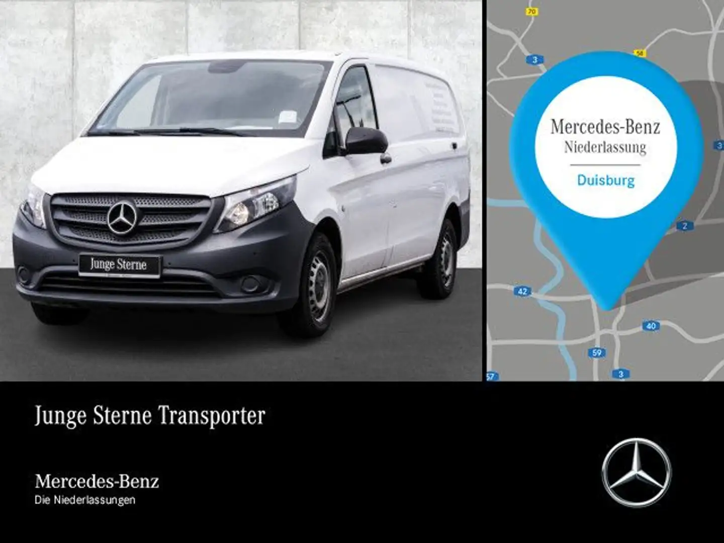 Mercedes-Benz Vito 114 CDI KA Lang AHK+Klima+ParkAss+ParkP+Tempo Blanco - 1