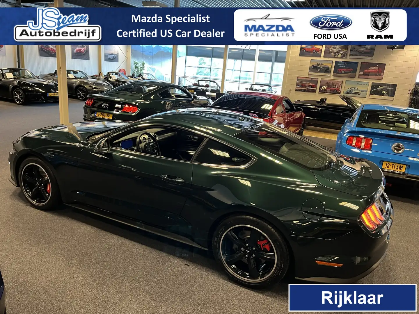 Ford Mustang USA Fastback 5.0i V8 BULLITT 460PK Recaro Brembo M Groen - 1