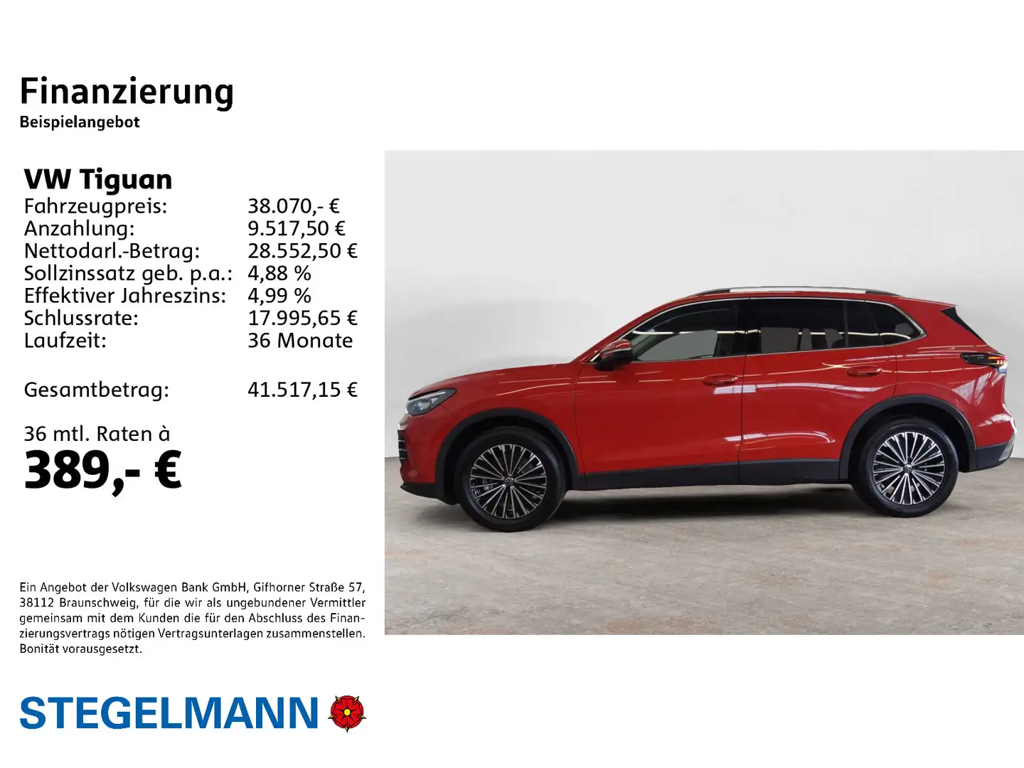 Volkswagen Tiguan 2.0 TDI DSG Facelift Elegance *AHK*LED*Ka Rot - 2
