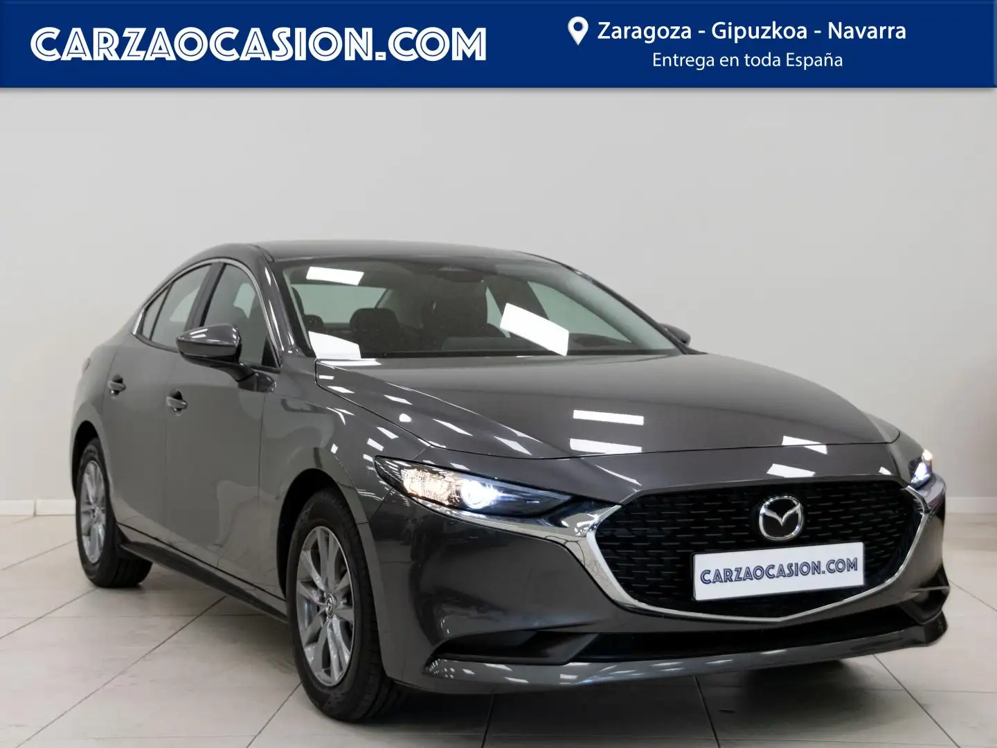 Mazda 3 Sedán 2.5 e-Skyactiv-G Prime-line 103kW Gris - 1