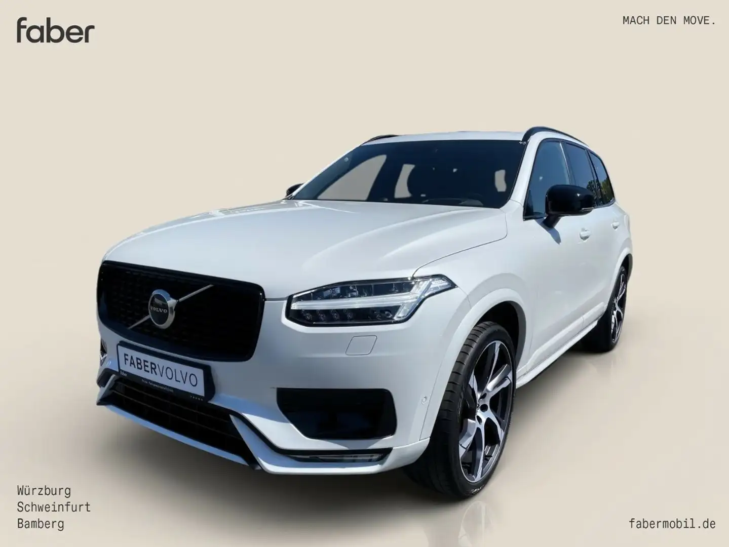 Volvo XC90 B5 AWD Diesel R-Design Polestar Blanc - 1