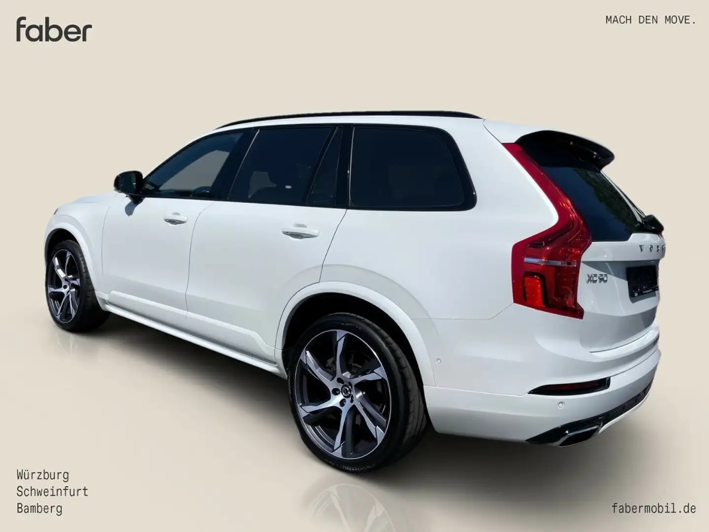 Volvo XC90 B5 AWD Diesel R-Design Polestar Blanc - 2