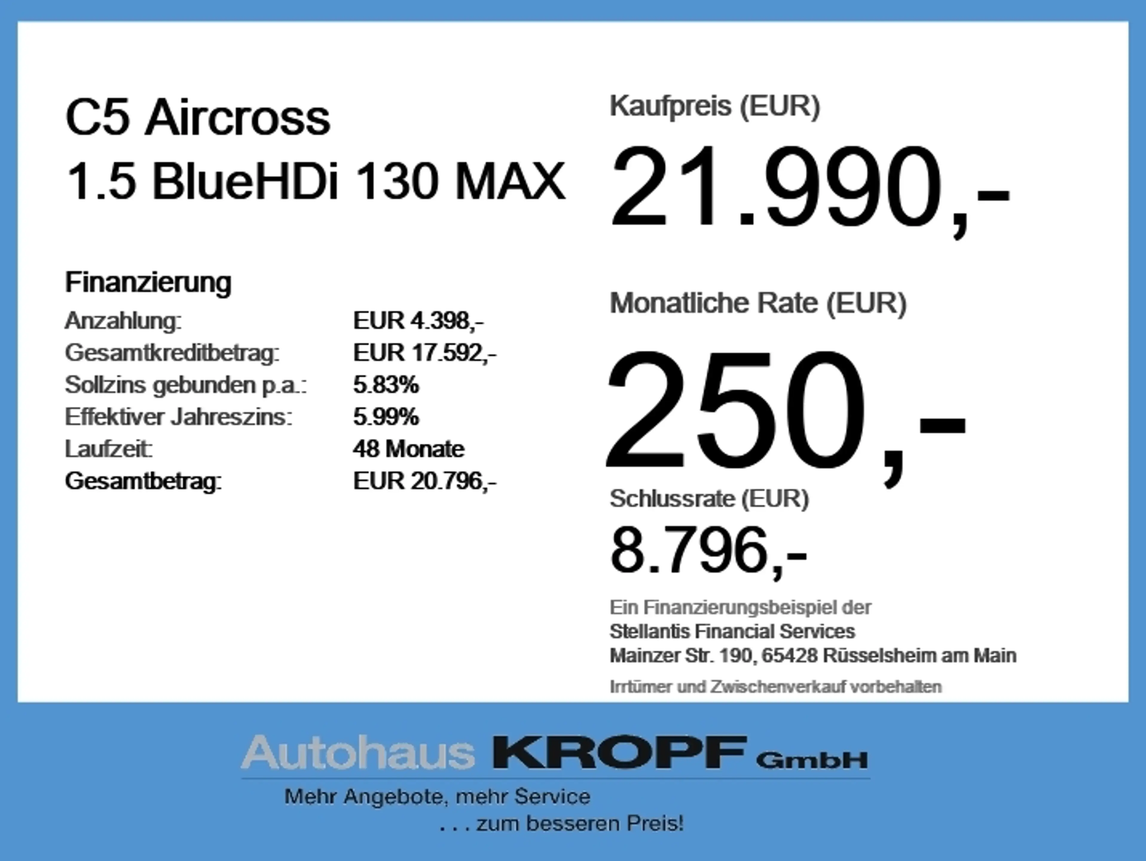 Citroen C5 Aircross 1.5 BlueHDi 130 MAX Alcantara+LED — photo 6