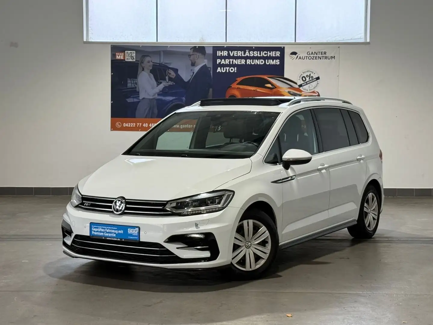 Volkswagen Touran 2.0 TDI R-LINE ACC+NAVI+LED+7SITZER Weiß - 1