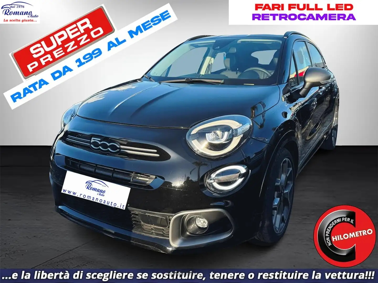 Fiat 500X 1.6 M.Jet 130 CV Sport Zwart - 1