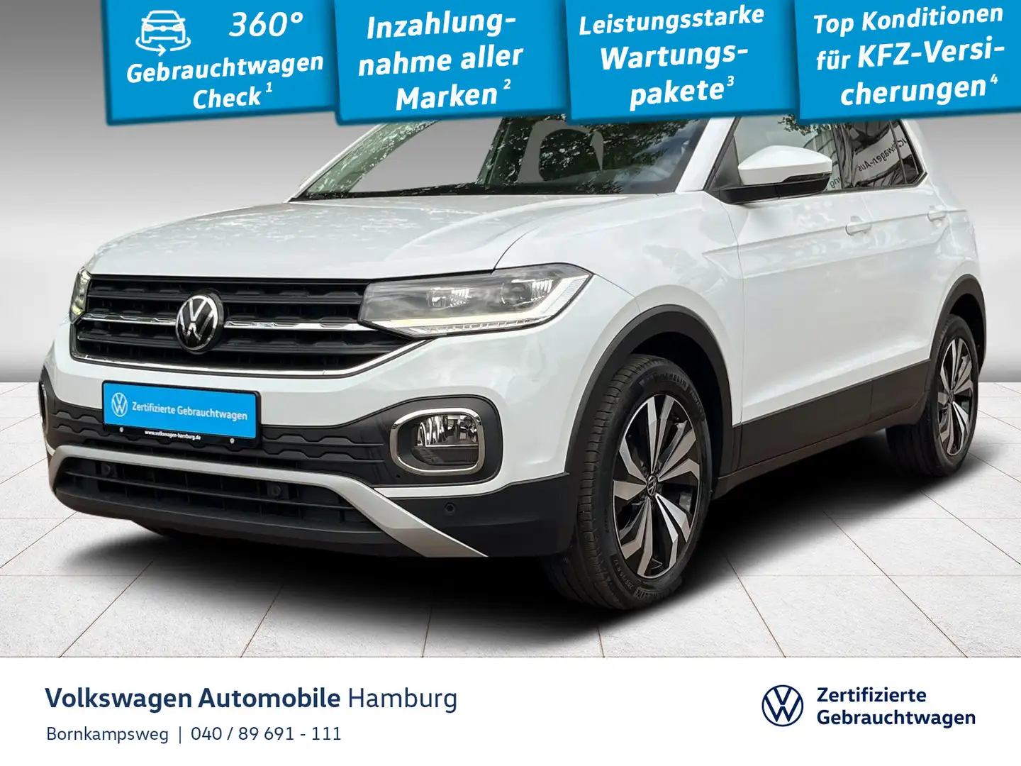 Volkswagen T-Cross 1.0 TSI Style DSG Sitzh. LED App-Connect Blanco - 1