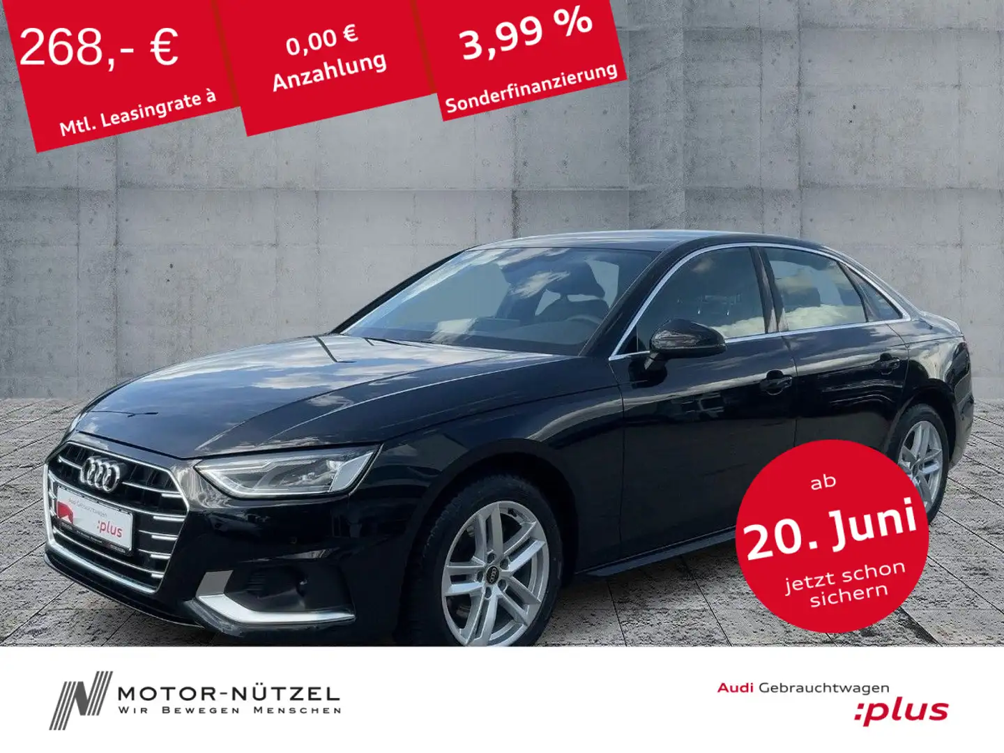 Audi A4 35 TDI S-TR ADVANCED NAVI+RFK+GRA Schwarz - 1