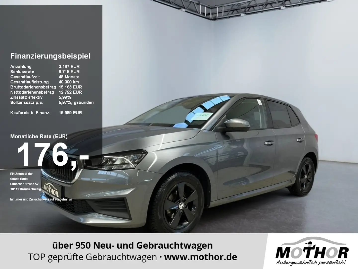 Skoda Fabia Active 1.0 TSI Navigation per Smartlink Grau - 1