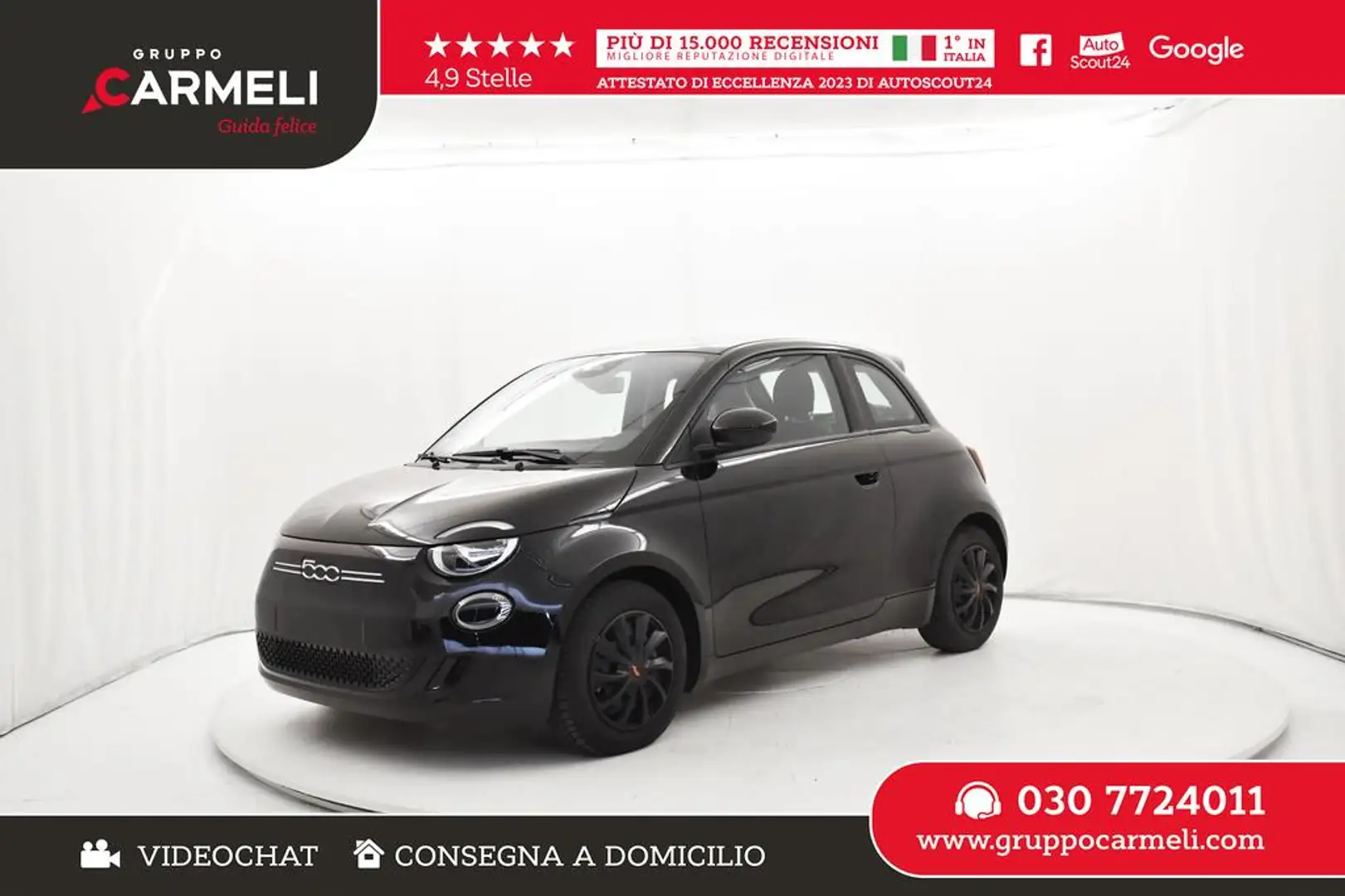 Fiat 500e 500e 23,65 Kwh Action Nero - 1