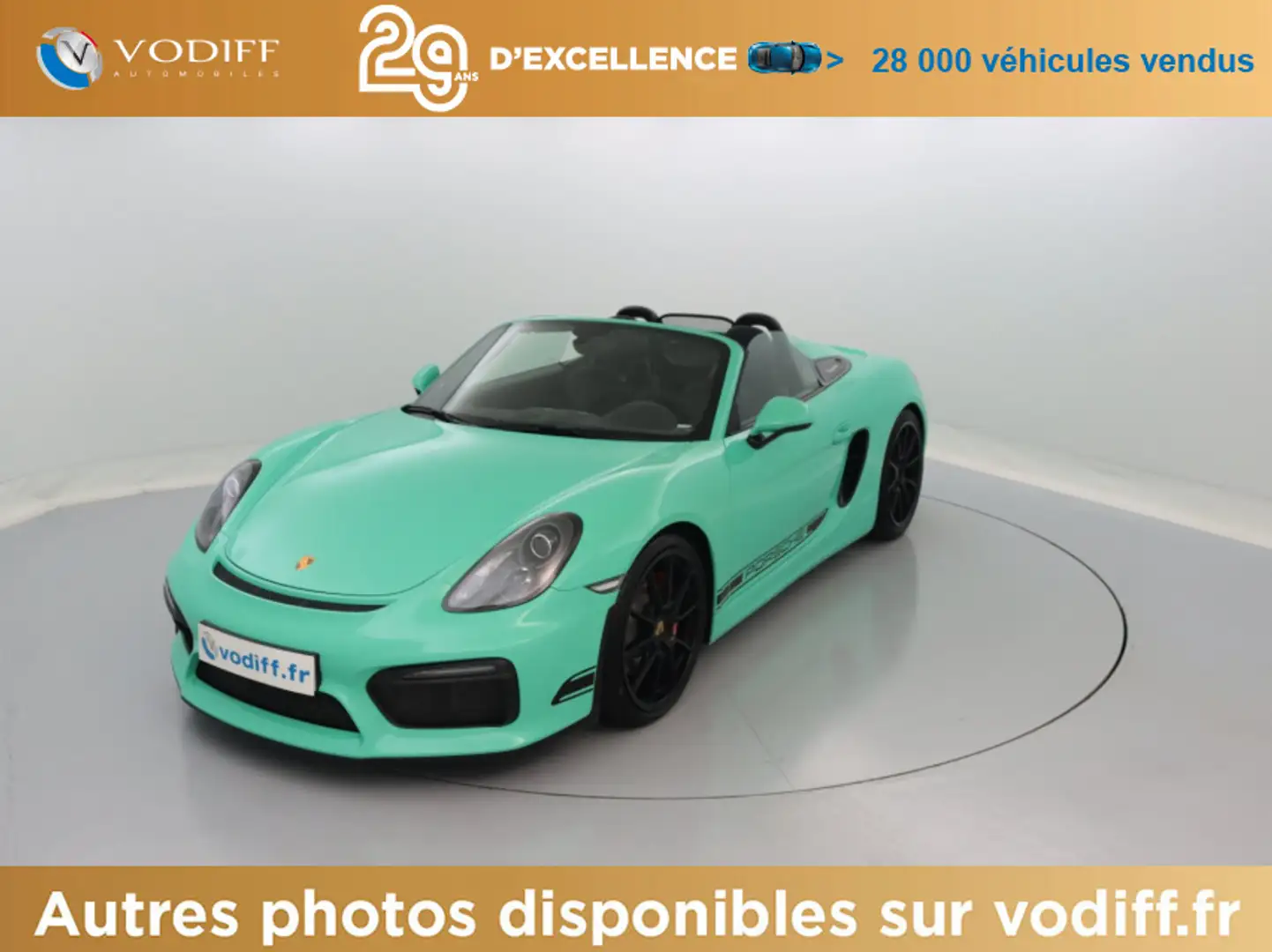 Porsche Boxster 981 SPYDER 3.8 L 375 CV Grün - 1