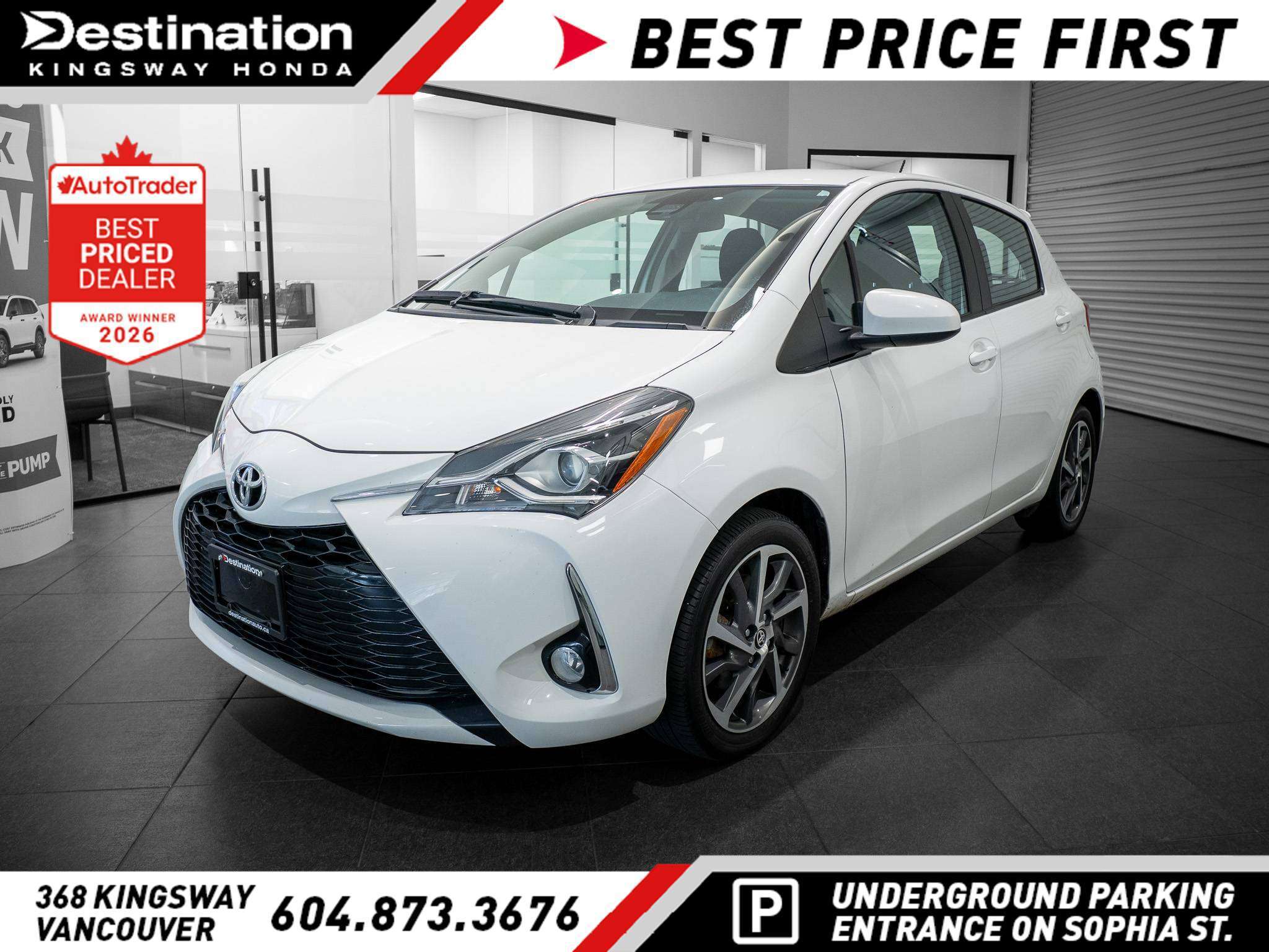 Alpine White 2018 Toyota Yaris Hatchback Front-Wheel Drive Manual