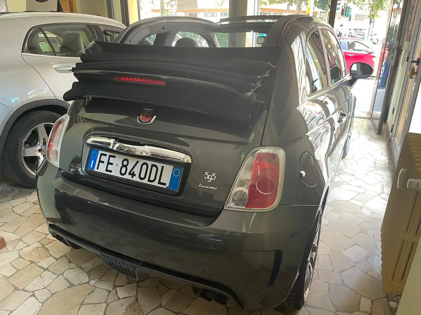 Abarth 595 Turismo 1.4 16V T. TJET 160 CV CABRIO LIBRETTO TAGLIANDI Gri - 2