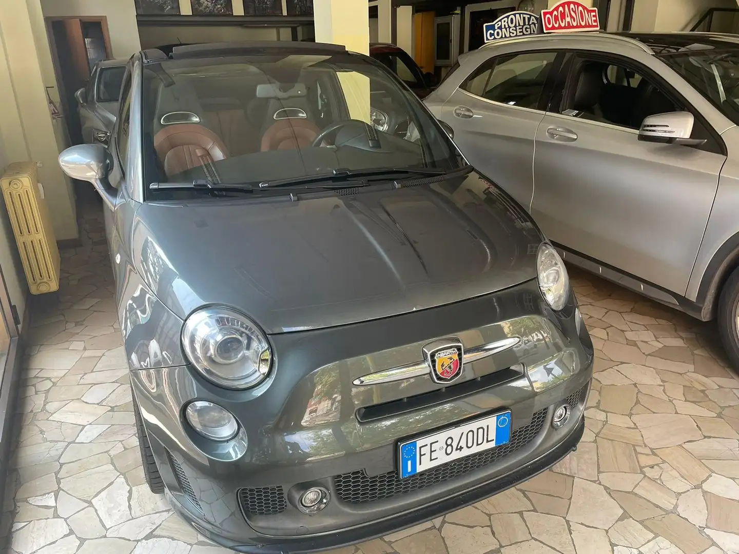 Abarth 595 Turismo 1.4 16V T. TJET 160 CV CABRIO LIBRETTO TAGLIANDI Gri - 1