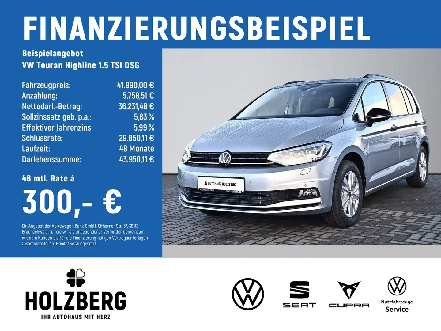 Volkswagen Touran Highline 1.5 TSI DSG 7STZ+AHK+KAMERA+PANO Silber - 2