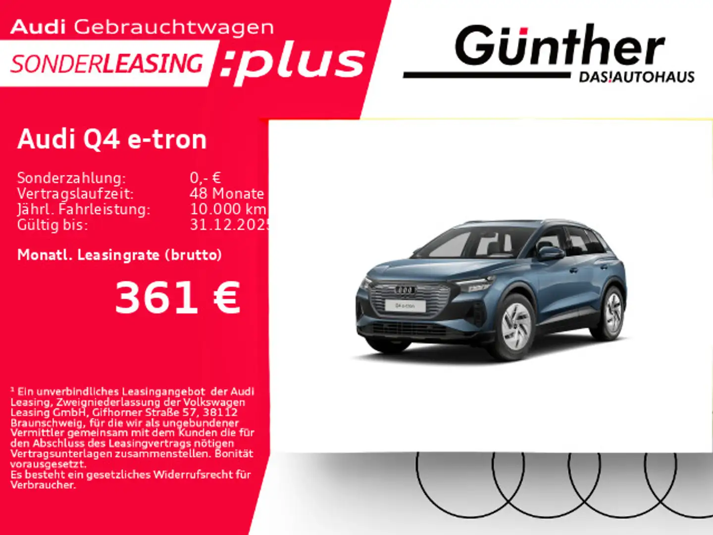 Audi Q4 e-tron 40+WINTERRÄDER+PANORAMADACH+KAMERA+NAV Bleu - 1