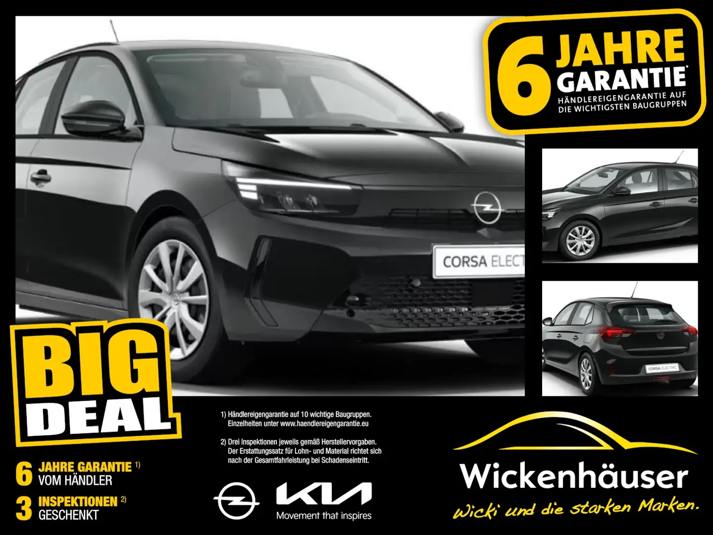 Opel Corsa ELEKTRO AT KlimaA SpurH BT Temp PDC Kam Schwarz - 1