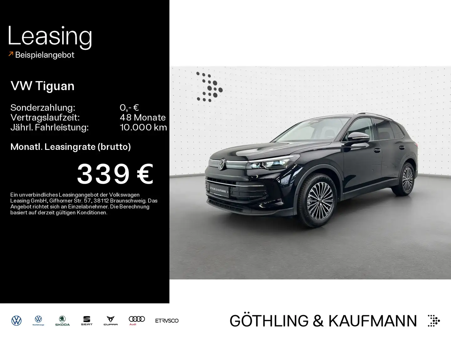 Volkswagen Tiguan 1.5 eTSI DSG LIFE*LED*AHK*KAMERA*PDC*SHZ* Schwarz - 1