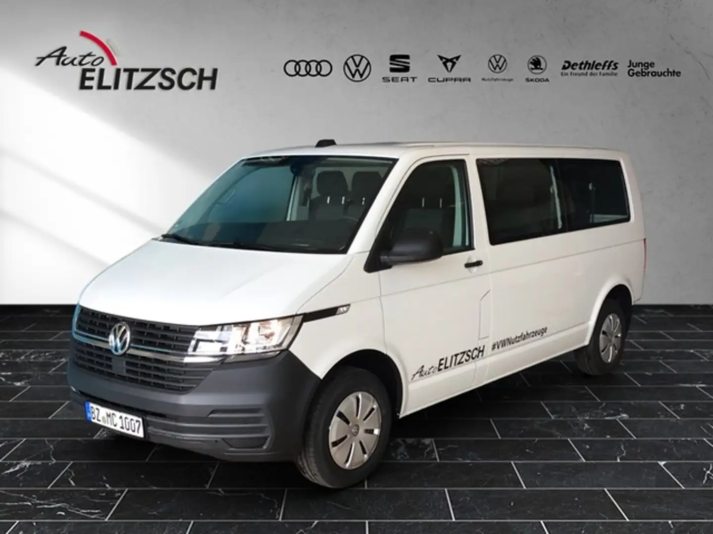 Volkswagen T6 Kombi T6.1 TDI 9-Sitzer LR SITZH. PDC KLIMA Weiß - 2