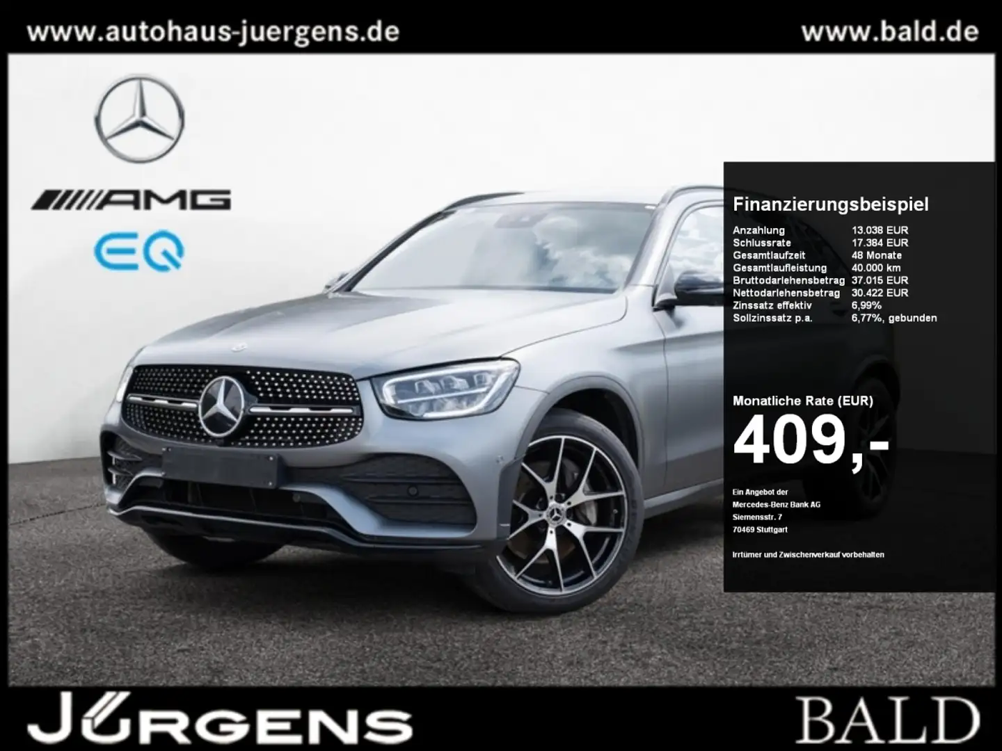 Mercedes-Benz GLC 400 d 4M AMG-Sport/AHK/Burm/360/AIR-BODY-C Gris - 1